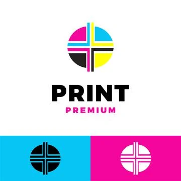 Digital print icon vector logo template illustration design Ilustración de archivo