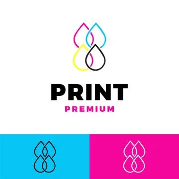 Digital print icon vector logo template illustration design Ilustración de archivo
