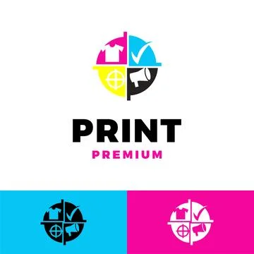 Digital print icon vector logo template illustration design Ilustración de archivo