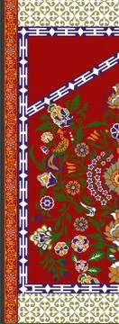 Digital Print Manually Illustrated for Textile Branding  Foto stock