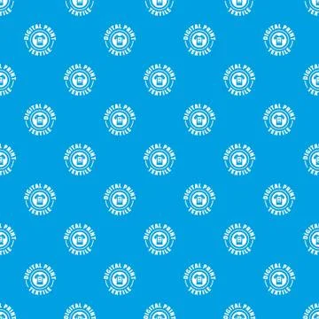 Digital print textile pattern seamless blue Stock Illustration