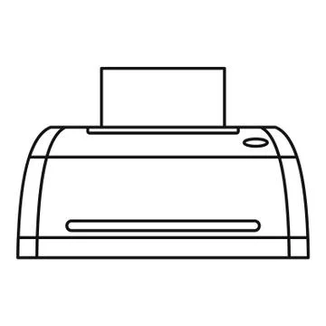 Digital printer icon, outline style Stockillustratie