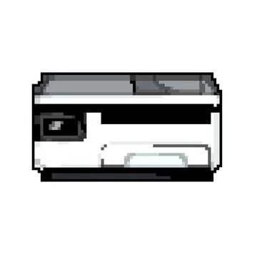 Digital printer paper game pixel art vector illustration Stock Illustration