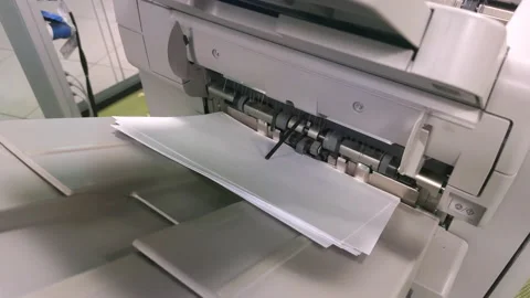 Digital printer when printing documents Stock Footage 150577738