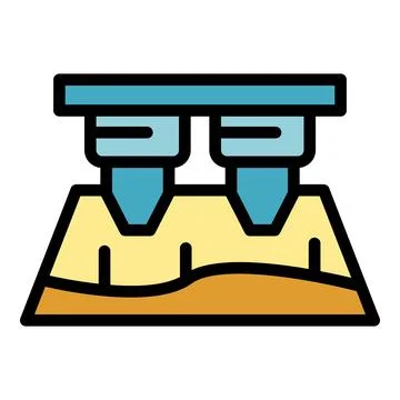 Digital printing icon vector flat Stock Illustration