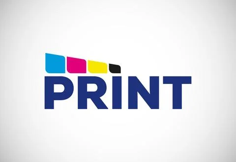 Digital printing logo design template. Logo for print shop polygraph and pr.. Stock Illustration