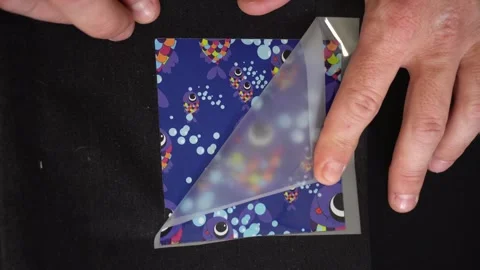 Digital printing technology on textiles direct to film Stock Footage 312031041