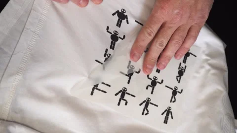 Digital printing technology on textiles direct to film Stock Footage 312031076