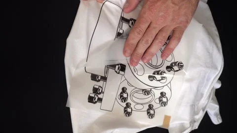 Digital printing technology on textiles direct to film Stock Footage 312031110