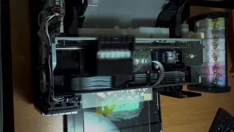 Digital printing technology on textiles directly Stock Footage 318781903