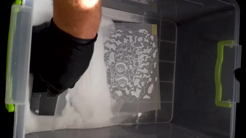 Digital printing technology on textiles directly Stock Footage 318782082