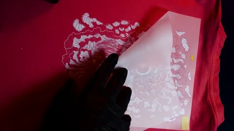 Digital printing technology on textiles directly Stock Footage 318782845