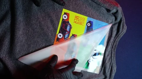 Digital printing technology on textiles Video stock 318782964