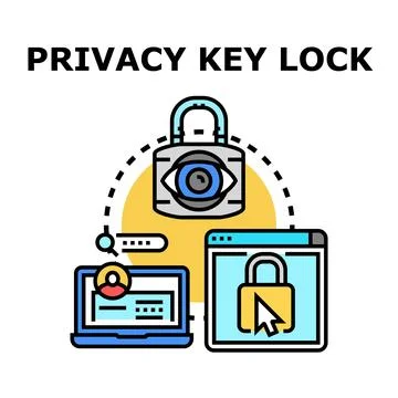 Digital privacy and data security protecting personal information Illustrazione stock