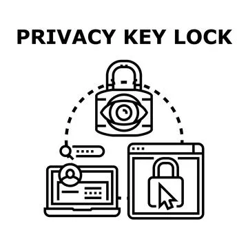 Digital privacy and data security protecting personal information Stock Illustration