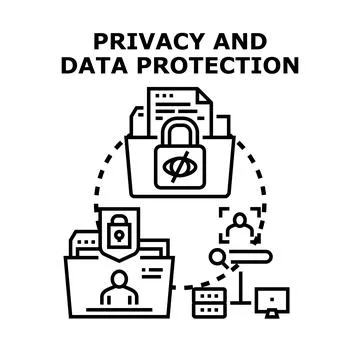 Digital privacy and information data protection concept Stock Illustration