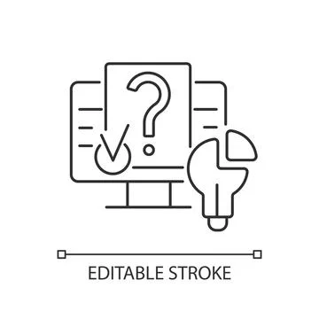 Digital problem solving linear icon 스톡 일러스트