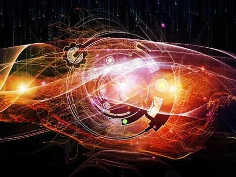 Digital Processing Abstraction Illustrazione stock