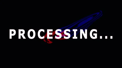 Digital Processing animation with glowing text on a dark background for tec.. Stock Footage 344295535