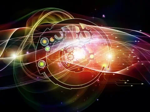 Digital Processing Backdrop Stock Illustration