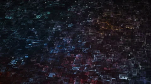 Digital processing of binary data code and scientific digital technologies Stock Footage 165993233