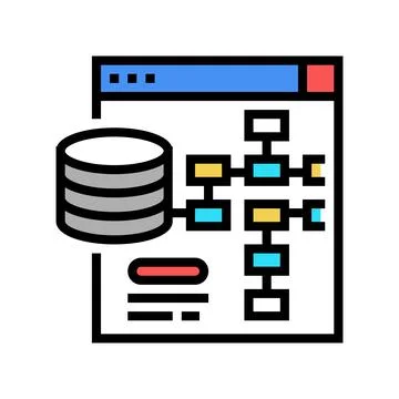 Digital processing color icon vector illustration flat Illustrazione stock