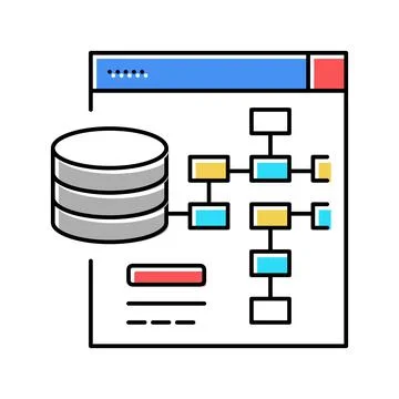 Digital processing color icon vector illustration flat Stockillustratie
