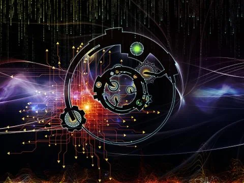 Digital Processing Colors Stock-Illustration