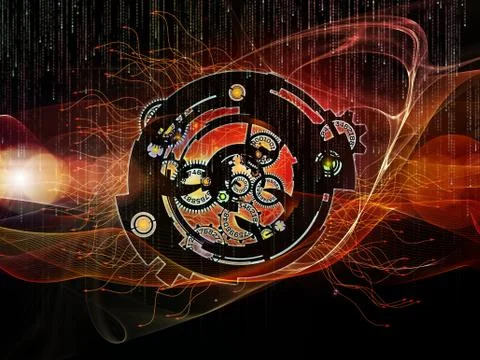 Digital Processing Elements Stock Illustration