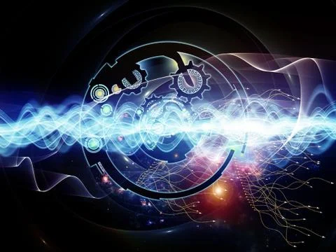 Digital Processing Elements Stock Illustration