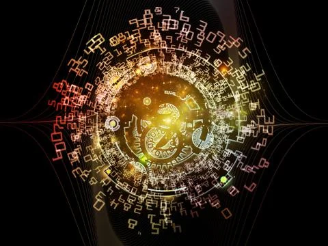 Digital Processing Elements Illustrazione stock