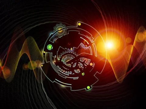 Digital Processing Elements Stock Illustration