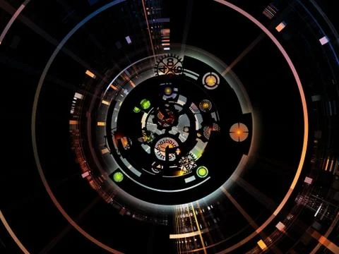 Digital Processing Elements Stock Illustration