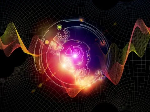 Digital Processing Elements Stock Illustration