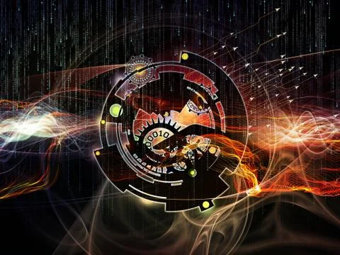 Digital Processing Elements Stock Illustration