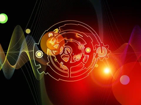 Digital Processing Elements Stock Illustration