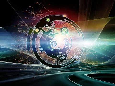 Digital Processing Elements Stock Illustration