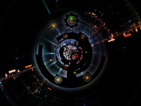 Digital Processing Elements Stock Illustration