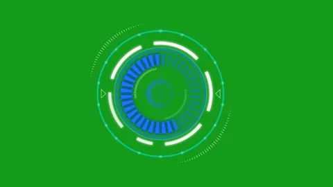 Digital processing motion graphics with green screen background Stock Footage 136018195