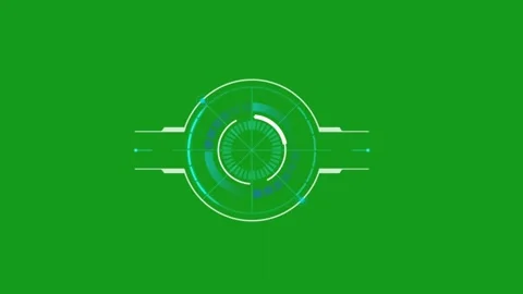 Digital processing motion graphics with green screen background Stock Footage 136099030