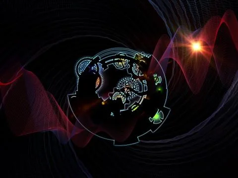 Digital Processing Stream Stock Illustration