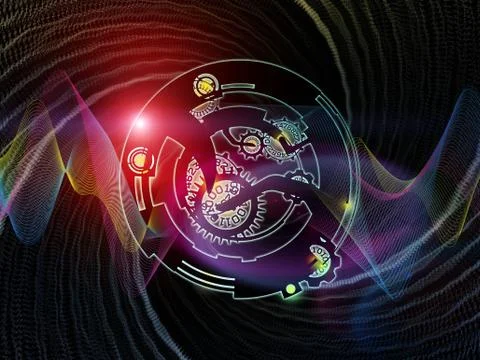 Digital Processing Stream Stock Illustration