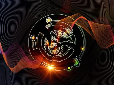 Digital Processing Stream Stock Illustration