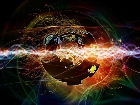 Digital Processing Stream Stock Illustration