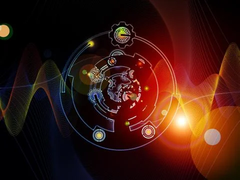 Digital Processing Technologies Stock Illustration