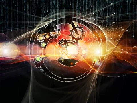 Digital Processing Visualization Stock Illustration