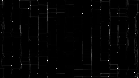 Digital processor grid with blinking data nodes overlay 4K Video stock 332663528
