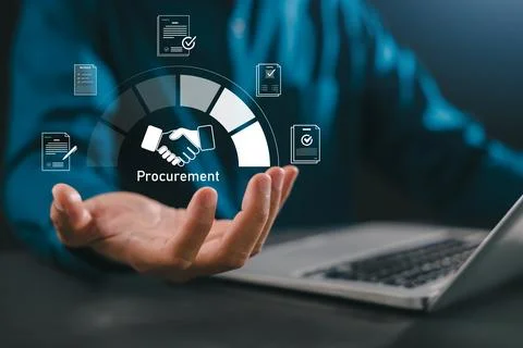 Digital procurement, contract, invoice, approval, b2b sourcing, vendor mana.. 스톡 사진