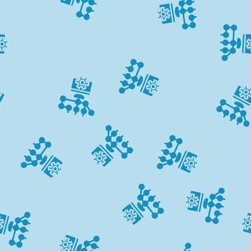 Digital product creation glyph vector seamless pattern Stock Illustration