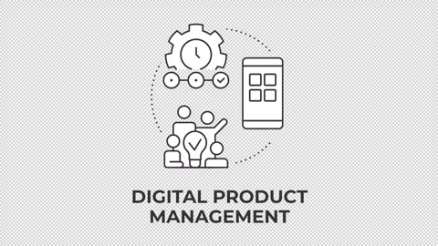 Digital product management animated line concept icon Stock Footage 346715650